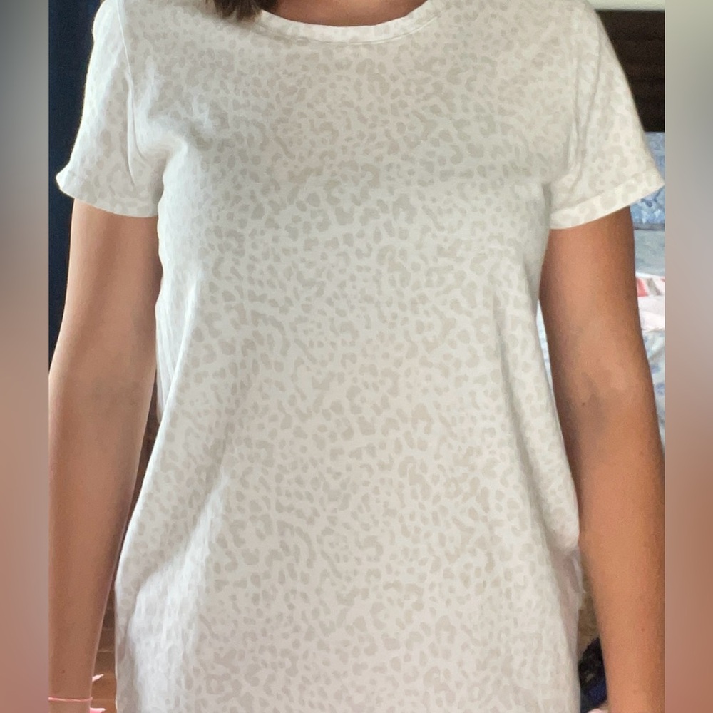 Cheetah print white shirt size large from GAP
